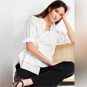 Chic White Button Down Shirt for Women
